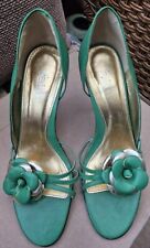 Vintage Faith green and gold shoes size 39  uk 6