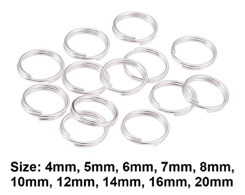 Silver keyring split rings key - silver,