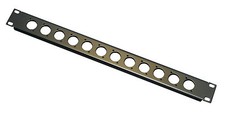 1U Rack Panel 12  XLR Female Holes 19" Rack Mount  Panel