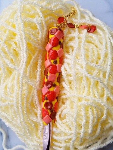 Pizza crochet hook with - pizza,