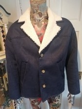 Zara Mens Suede Effect Fleece Lined Jacket XL