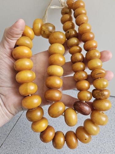 Vintage bakelite amber bead - vintage,