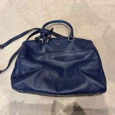 Furla Navy Leather Tote Bag