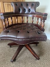 Brown Leather Swivel