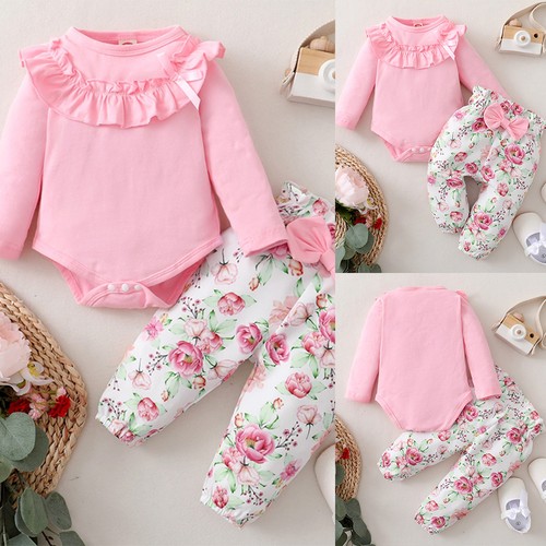 2pcs newborn baby girls floral - baby,