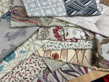 TAPESTRY REMNANTS  TEXTURED  fabric 1kg mixed lot craft  various textures