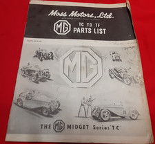 MOSS MOTORS LTD MG MGA PARTS
