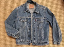 Vintage 1990s Levi's Denim Trucker Jacket Women's Size S Red Tab 70503 02 
