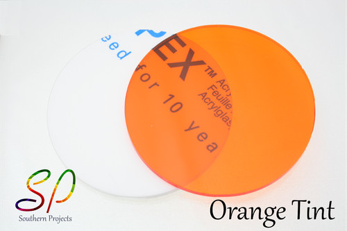 Orange transparent acrylic - transparent,