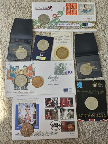 Five pound coin collection - collection, x9