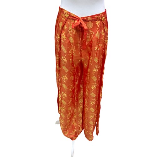 Thai silk wraparound pants - silk,