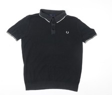 Fred Perry Men's Black Cotton