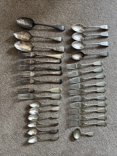 Vintage cutlery set hallmarked - cutlery,