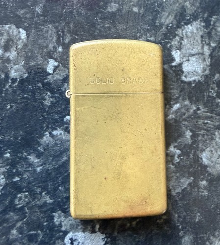 Vintage solid brass zippo - vintage,