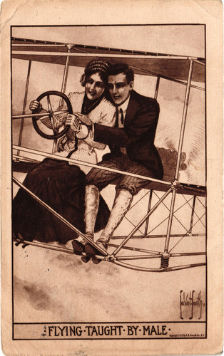1910 flying taught mail - taught,