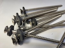 Dry Ridge, Hip Tile Fixings, X 50 Stainless Steel 100mm Screws and Washers 