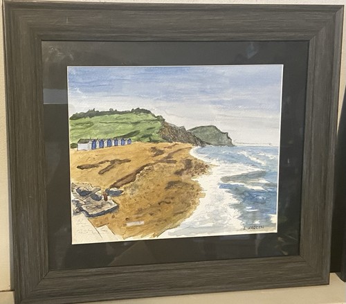 Watercolour sketch charmouth - watercolour,