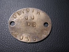 WW2 dog tag - Ex Forgotten