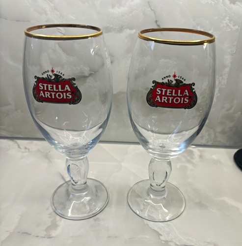 Stella artois gold rimmed - gold, pint