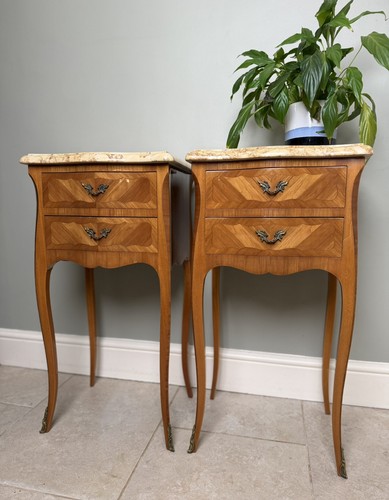 French marquetry bedside - french,