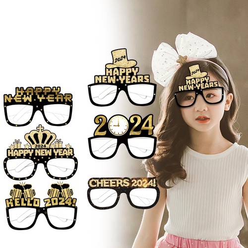 6pcs new year glasses - 6pcs,