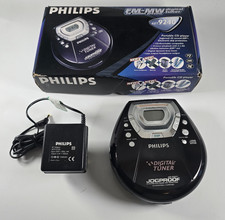 Philips AZT9240 Portable CD Player Radio Tuner with Box & Power Adapter – Tested