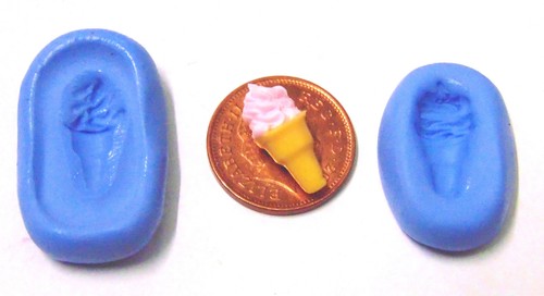 Dolls house ice cream - ice, mould