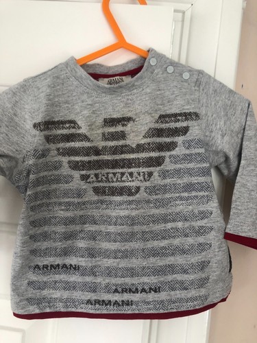 Baby grey armani sweater top - grey,