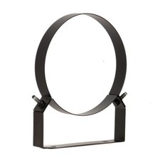 Black 50mm Wall Bracket Twin Wall Flue Pipe Fixed Support Multifuel Wood Stoves