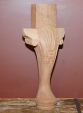 1 OF 37 NEW OLD STOCK ENGLISH OAK HAND CARVED SOFA OR WINGBACK ARMCHAIR LEGS