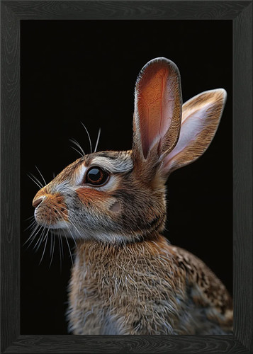 Rabbit framed wall art poster - art,