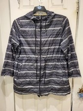 Ladies Black White Parka In A