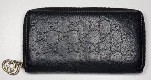 Leather gucci wallet with zip - gucci,
