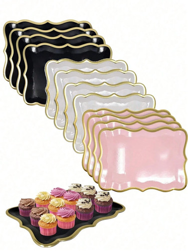 10pcs gold rim - gold,