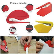 LETTER OPENER CUTTER OPEN OFFICE ENVELOPE KNIFE SAFE GUARDED SHARP BLADE PLASTIC