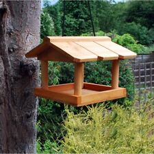 Hanging Wooden Bird Table Feeding Station Nesting House Outdoor Garden Feeder