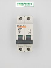 MERLIN GERIN 10 AMP CURVE B 10kA DOUBLE POLE MCB CIRCUIT BREAKER C60HB 25856