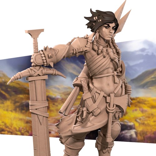 Human female barbarian - female,