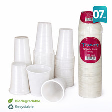 07 oz White Plastic Cups  for
