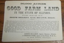 a1850's Card 20,000 Acres Farm