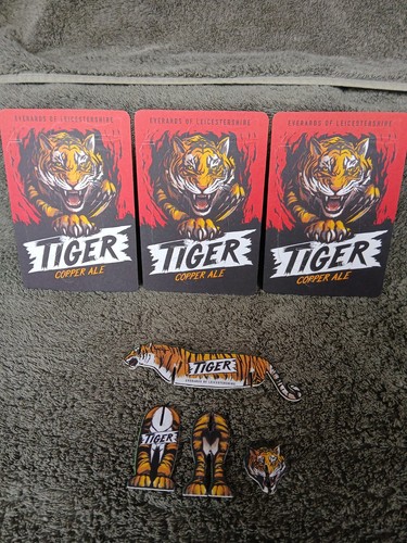 Everards tiger beer mats - everards,