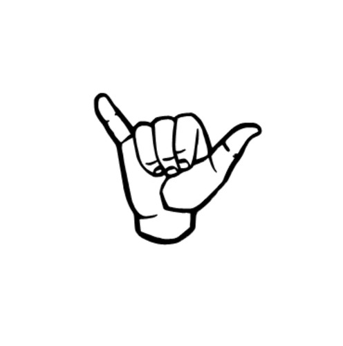 Hang loose sticker decal - hang, sticker/decal