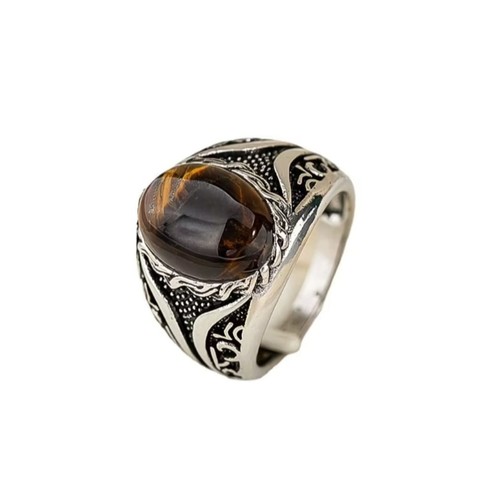 Men tiger eye style ring - tiger,