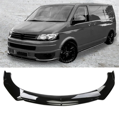 Gloss black front bumper lip - front,