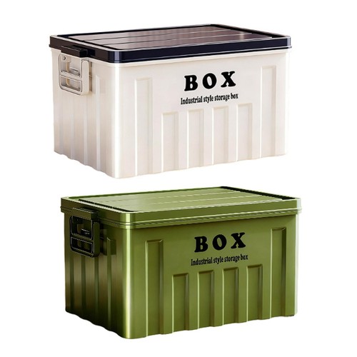 Lidded storage bin - bin, large