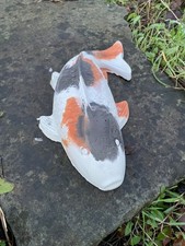 Large hand cast stone koi carp