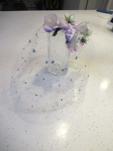 Vintage blue lace skull - 40's,
