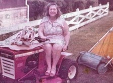Vintage Photo Lady On Lawn