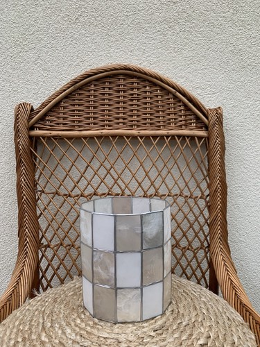 Capiz shell cylinder lampshade - capiz,