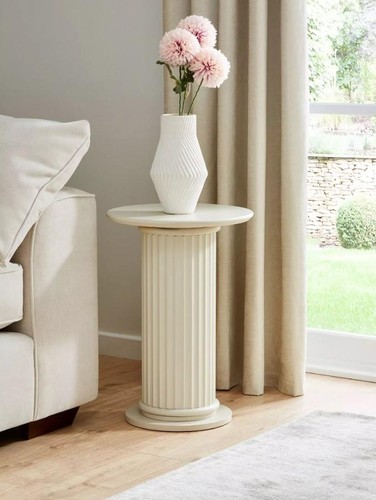 Cora pedestal side table - cora,